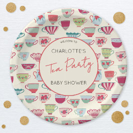 Prato De Papel Vintage Tea Party Baby Shower Teacup