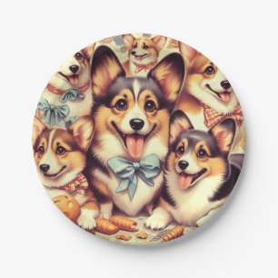 Prato De Papel Vintage Welsh Corgi Cardigan Seamless