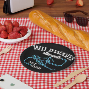 Prato De Papel Vintage Wild Waves Beach Outiders Surf