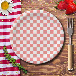 Prato De Papel Vintagem da prancheta de xerostes vermelhos pastel