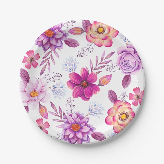 Prato De Papel Violet rosa (Frente)