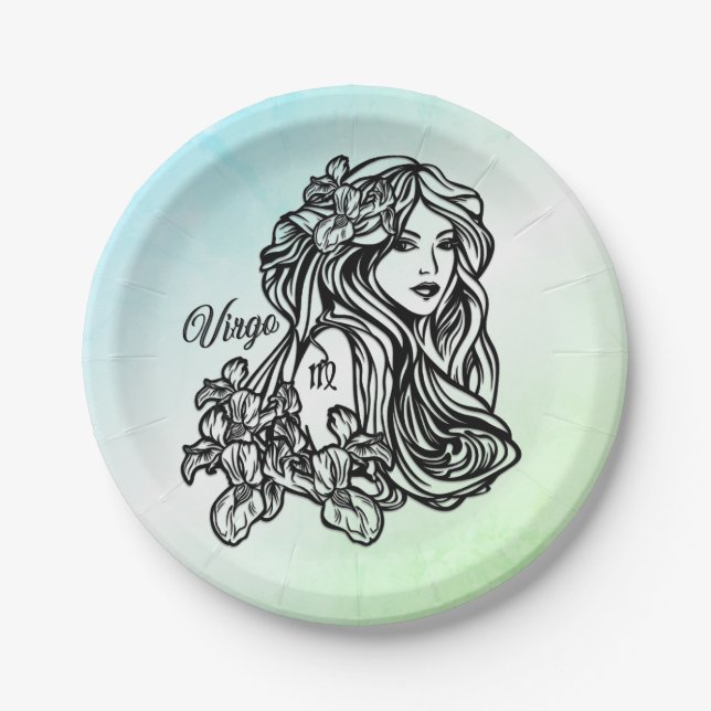 Prato De Papel Virgo The Virgin Zodiac Green (Frente)