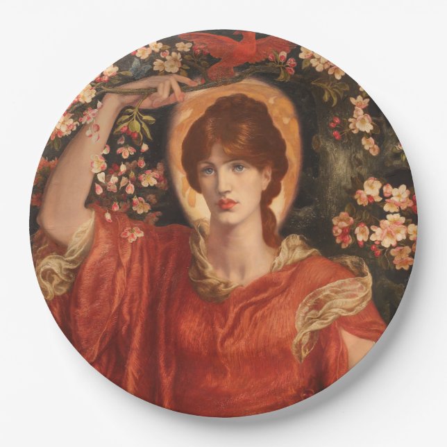 Prato De Papel Visão de Fiammetta (por Dante Gabriel Rossetti) (Frente)