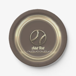 Prato De Papel Vista de Férias Douradas