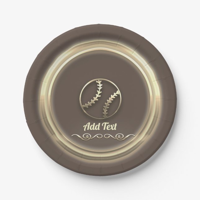 Prato De Papel Vista de Férias Douradas (Frente)