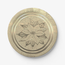 Prato De Papel Vista de Férias Douradas