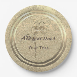 Prato De Papel Vista de Férias Douradas