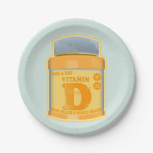 Prato De Papel Vitamina D cápsulas saúde e bem-estar
