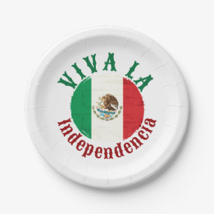 Prato De Papel Viva la Independencia Dia da Independência Mexican