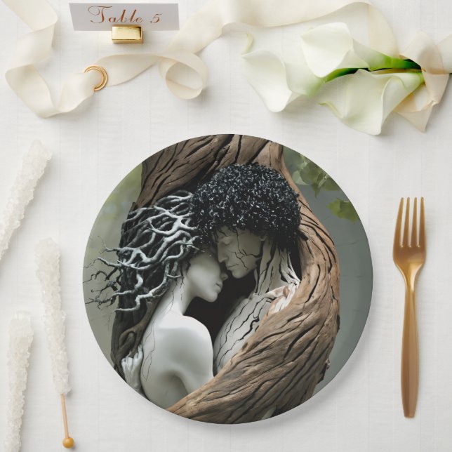 Prato De Papel Você e Eu Para Sempre (Casamento)