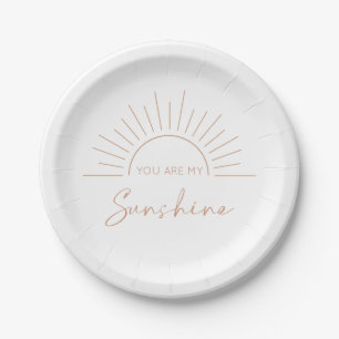 Prato De Papel Você É Meu Chá de fraldas Moderno Da Sunshine Boho