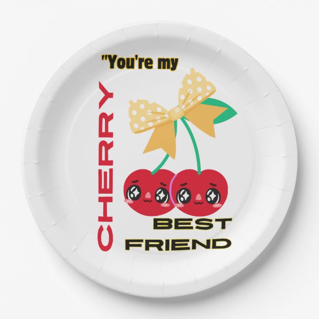 PRATO DE PAPEL VOCÊ É MEU MELHOR AMIGO. (Frente)