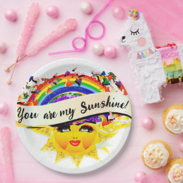 PRATO DE PAPEL VOCÊ É MEU SOL