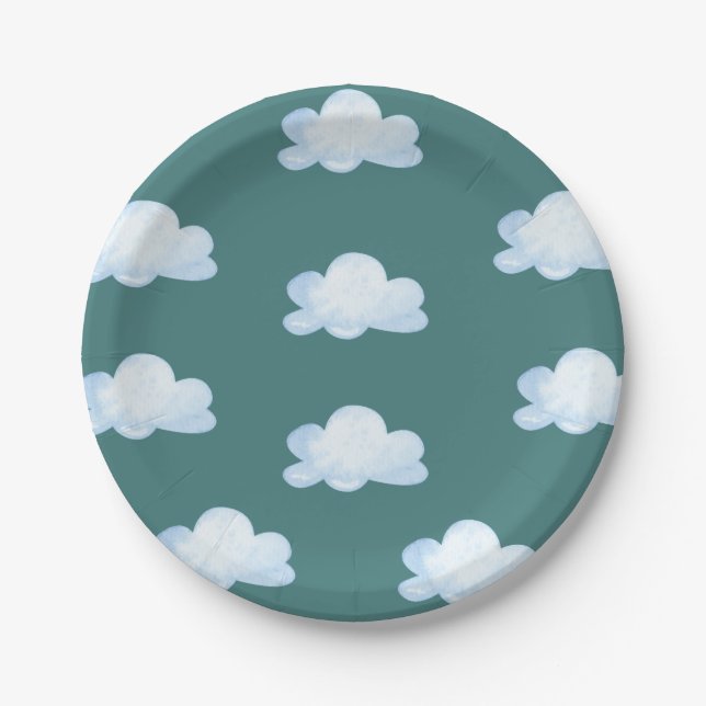 Prato De Papel Voos de Hora de Convite de Aniversário do Plano Vi (Frente)