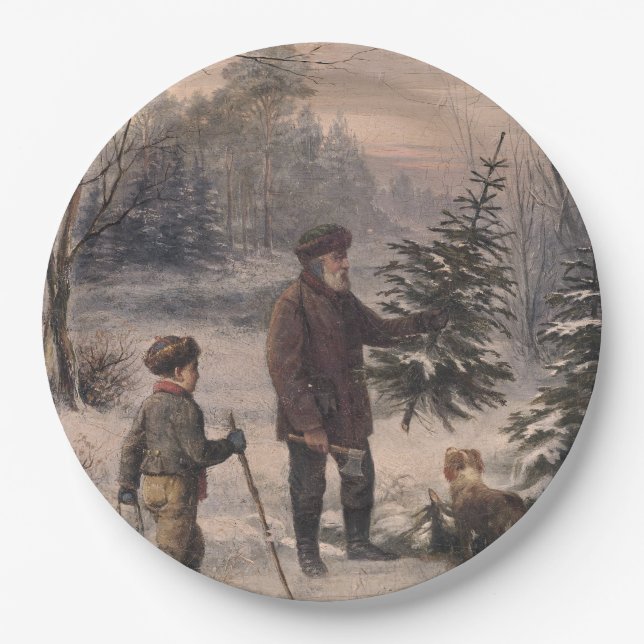 Prato De Papel Vorweihnacht | F Kruger| Natal alemão (Frente)