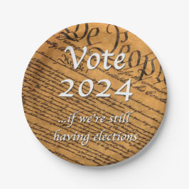 Prato De Papel Votar 2024 se ainda tivermos eleições