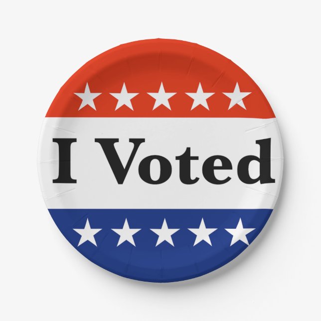 Prato De Papel Votei contra as eleições de 2024 (Frente)