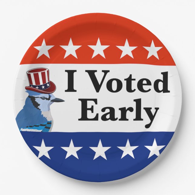 Prato De Papel Votei No Início De 2026 Eleições (Frente)