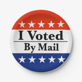 Prato De Papel Votei Por Correio