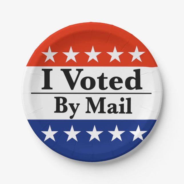 Prato De Papel Votei Por Correio (Frente)