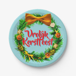 Prato De Papel Vrolijk Kerstfeest Dutch Feliz Natal 7"