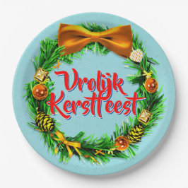 Prato De Papel Vrolijk Kerstfeest Dutch Feliz Natal 9"