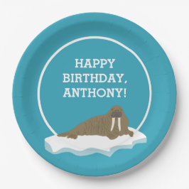 Prato De Papel Walrus em uma Festa de aniversário Personalizada I