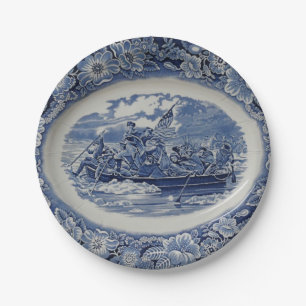 Prato De Papel Washington que cruza o Delaware um la Wedgwood