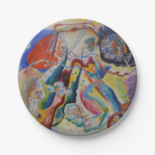 Prato De Papel Wassily Kandinsky Red Stain Abstrato Art