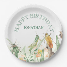 Watercolor Child's Bug Insect Birthday