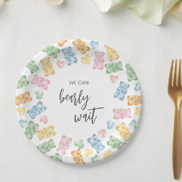 Prato De Papel Watercolor Gummy Bears Baby Shower