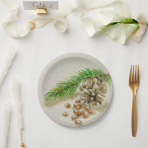 Watercolor Pinõn Loucos Pinecone Novo México