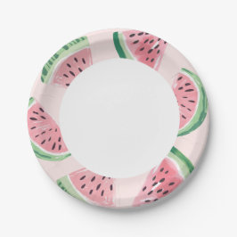 Prato De Papel Watermelon Birthday