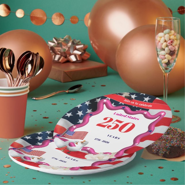 Prato De Papel We The Silly Geese 250th Funny Celebration (Múltiplo)