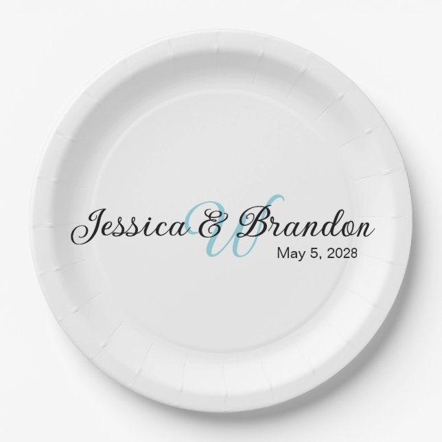 Prato De Papel Wedding Label 016 (Frente)