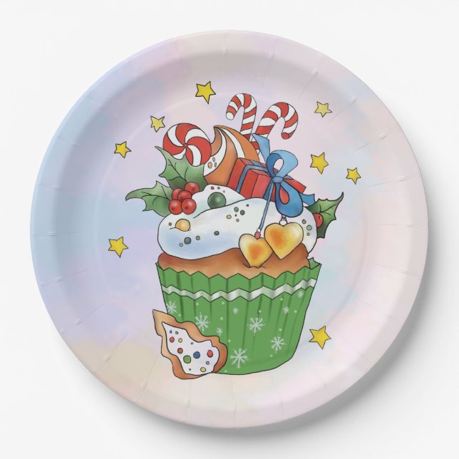 Prato De Papel Weihnachtsmuffin  (Frente)