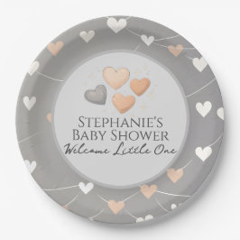 Prato De Papel "Welcome Little One" Adoption Baby Shower Plates