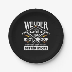 Prato De Papel Welder Tenta Fazer Coisas