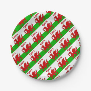 Prato De Papel Welsh Flag Cymru