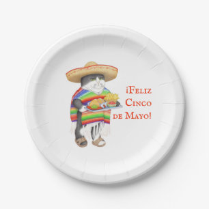 Prato De Papel WENDELITO Cinco de Mayo, 7", Placa redonda
