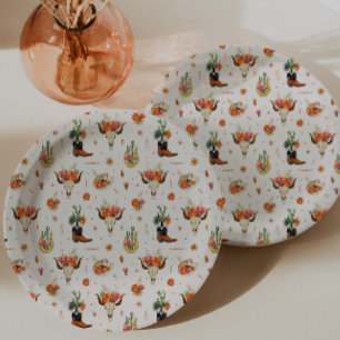 Prato De Papel Western Boho