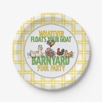 Prato De Papel Whatever Floats Your Goat Small Paper Party Plate