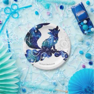 Prato De Papel Whimsical Boho Wolf Birthday