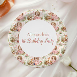 Prato De Papel Whimsical Fairy First Birthday