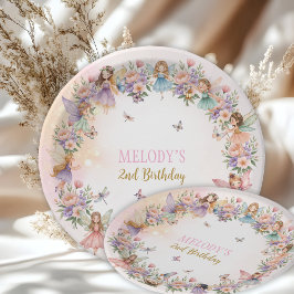 Prato De Papel Whimsical flower fairy garden 2nd birthday 