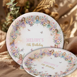 Prato De Papel Whimsical flower fairy garden 6th birthday 