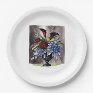 Prato De Papel Whimsigótico – Estética Clássica de Vaso Floral Gó