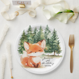 Prato De Papel Whimsland Baby Fox 4th Birday