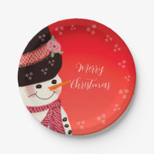 Whimsy Snowman Art Round