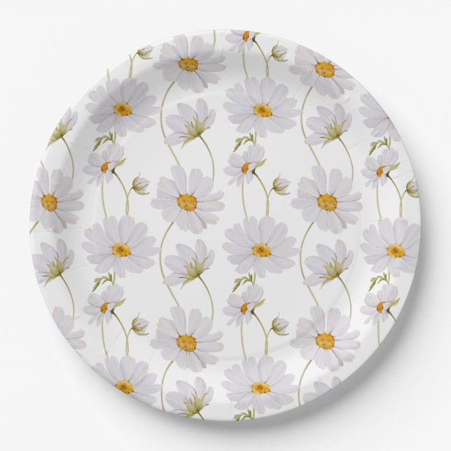 Prato De Papel White Daisy (Frente)